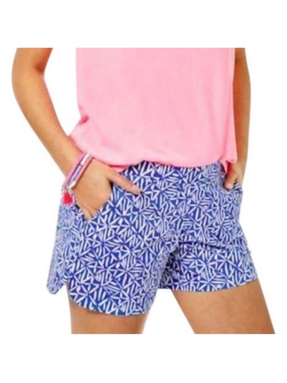Lilly Pulitzer Ocean View Shorts Corsica Blue Easy Peasy Size Medium